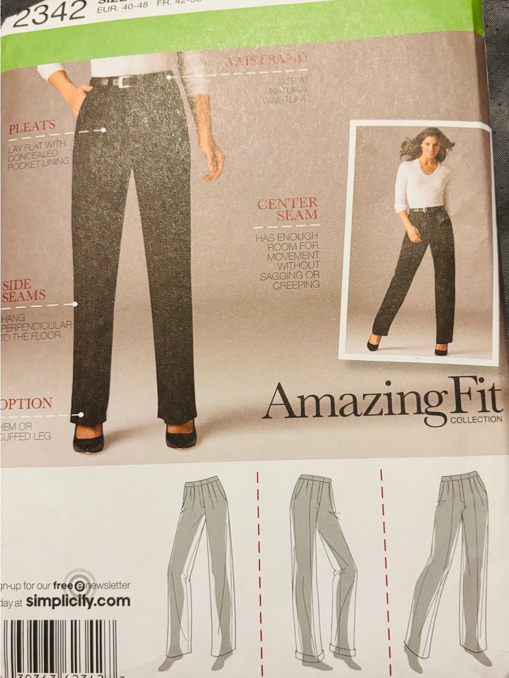 Simplicity 2342 Pants Amazing Fit  Sizes 14-22 New Uncut